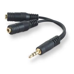 BELKIN COMPONENTS Belkin Audio Y-cable - 1 x Mini-phone - 2 x Mini-phone - 6 - Black