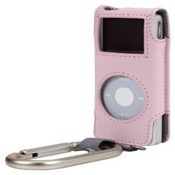 Belkin Carabiner Case for iPod nano - Slide Insert - Clip - Leather - Pink