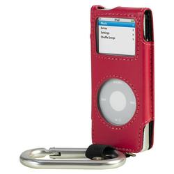 Belkin Carabiner Case for iPod nano - Slide Insert - Leather - Dark Brown, Black