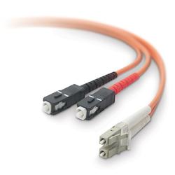 BELKIN COMPONENTS Belkin Duplex Fiber Optic Patch Cable - 2 x LC - 2 x SC - 3.28ft