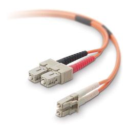 BELKIN COMPONENTS Belkin Duplex Fiber Optic Patch Cable - 2 x SC - 2 x LC - 98.42ft