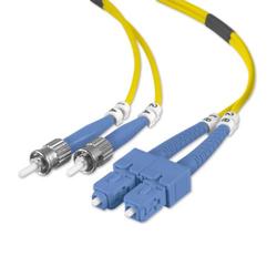 BELKIN COMPONENTS Belkin Duplex Fiber Optic Patch Cable - 2 x ST - 2 x SC - 3ft - Yellow