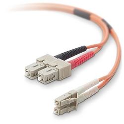 BELKIN COMPONENTS Belkin Fiber Optic Duplex Patch Cable - 2 x LC - 2 x SC - 13.12ft - Orange