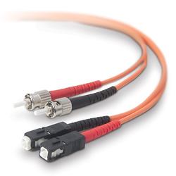 BELKIN COMPONENTS Belkin Fiber Optic Patch Cable - 2 x SC - 2 x ST - 25ft - Orange