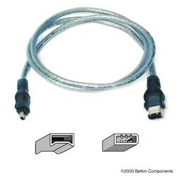 BELKIN COMPONENTS Belkin FireWire Cable - 1 x FireWire - 1 x FireWire - 3ft - Ice (F3N401-03-ICE)