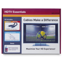Belkin HDTV Essentials Kit - Includes HDMI Cable/Surge Protector/Cleaning Spray