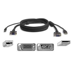 BELKIN COMPONENTS Belkin OmniView Pro Series Plus USB KVM Cable - 10ft - Black