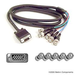 BELKIN COMPONENTS Belkin Pro Series BNC Monitor Cable - 1 x HD-15 - 5 x BNC - 6ft (F3X029-06)