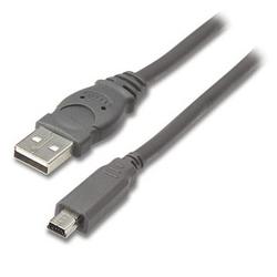 BELKIN COMPONENTS Belkin Pro Series USB 2.0 Cable - 1 x Type A - 1 x Mini Type B USB - 10ft - Gray