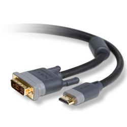 Belkin PureAV Blue Series HDMI to DVI Cable - 1 x Type A HDMI - 1 x SL DVI-D - 3ft