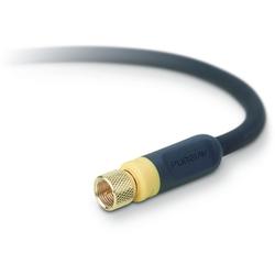 Belkin PureAV Blue Series RF Coaxial Video Cable - 1 x F-connector - 1 x F-connector - 12ft - Black