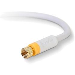 BELKIN COMPONENTS Belkin PureAV Blue Series RF Coaxial Video Cable - 1 x F-connector - 1 x F-connector - 6ft - White