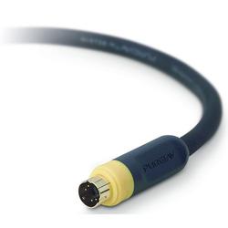 Belkin PureAV Blue Series S-Video Cable - 1 x mini-DIN S-Video - 1 x mini-DIN S-Video - 3ft - Black