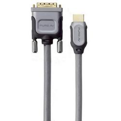 Belkin PureAV Silver Series Video Cable - 1 x Type A HDMI - 1 x DVI-D Video - 50ft