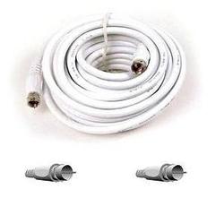 BELKIN COMPONENTS Belkin RG59 Coaxial Cable - 1 x F-connector - 1 x F-connector - 50ft - White