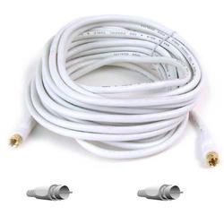 BELKIN COMPONENTS Belkin RG6 Coaxial Cable - 1 x F-connector - 1 x F-connector - 25ft - White