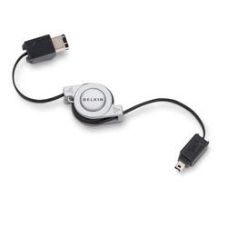 BELKIN COMPONENTS Belkin Retractable 6-Pin to 4-Pin FireWire Cable - 2.6 ft. - F3N401-2.6-RTC