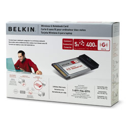 BELKIN COMPONENTS Belkin Wireless G Notebook Card - CardBus - 54Mbps - IEEE 802.11b/g