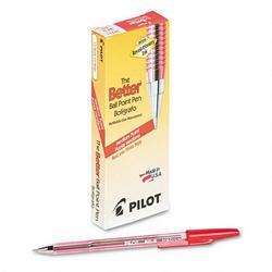 Pilot Corp. Of America Better® Ballpoint Pen, Medium Point, Refillable, Red Ink (PIL37711)