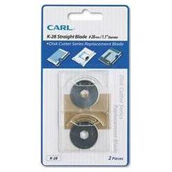 Carl Mfg,Usa Inc. Bidex Replacement Straight Blades for Heavy-Duty Rotary Trimmers, 2/Pack (CUI14028)