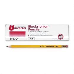 Universal Office Products Blackstonian Pencils, #2, Medium Soft Lead, Dozen (UNV55520)