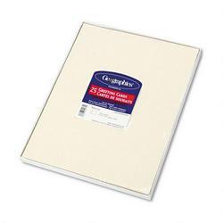 Geographics Blank Greeting Cards, 8-1/2x11, Half-Fold, Ivory, 25 Cards & 25 Envelopes/Pack (GEO45171)