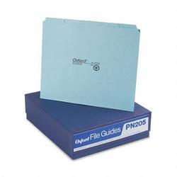 Esselte Pendaflex Corp. Blank Tab File Guides, 25 pt. Blue Pressboard, 1/5 Cut, Letter, 100/Box (ESSPN205)