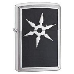 Zippo Brushed Chrome, 6 Point Throwing Star