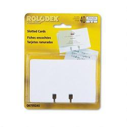 Eldon Office Products Business Card Holders with Slots, 2-5/8 x 4, White, 40 Cards Per Pack (ROL67592)