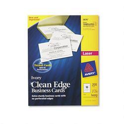 Avery-Dennison Business Cards, F/Laser Printer, 200/Pack, 3-1/2 x2 , Ivory (AVE05876)