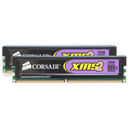 CORSAIR XMS CORSAIR XMS2 2GB ( 2 X 1GB ) PC2-6400 800Mhz 240-pin DDR2 Dual Channel Destop Memory Kit