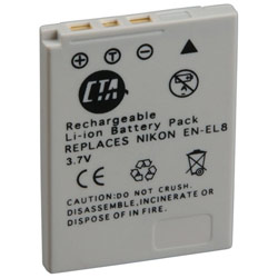 CTA Digital CTA EN-EL8 Lithium-Ion Battery (3.7v 730mAh) Replacement for Nikon EN-EL8 Battery