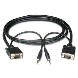 CABLES TO GO Cables To Go - 25ft HD15 M/M UXGA Monitor Cable with 3.5mm Audio (Black)