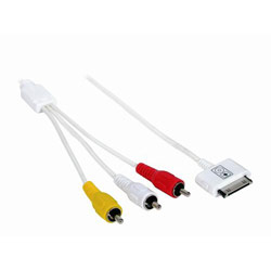 CABLES TO GO Cables To Go Audio/Video Cable for iPod - 4ft - 3 x RCA, 1 x Proprietary - Audio/Video Cable - White