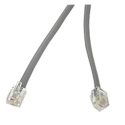 CABLES TO GO Cables To Go Modular Cable - 1 x RJ-11 - 1 x RJ-11 - 50ft - Silver Satin