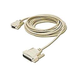CABLES TO GO Cables To Go Null Modem Cable - 1 x DB-25 - 1 x DB-9 - 25ft - Beige