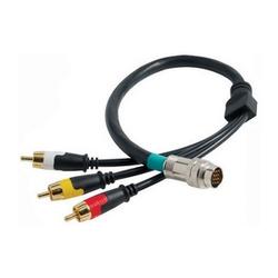 CABLES TO GO Cables To Go RapidRun Composite Video & Stereo Audio V.2 Break-Away Flying Cable - 3 x RCA - 1 x MUVI - 1.5ft - Black