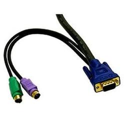CABLES TO GO Cables To Go Ultima 3-in-1 Universal KVM Cable - 15ft - Charcoal