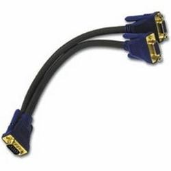 CABLES TO GO Cables To Go - Ultima HD15M to Dual HD15F SXGA Monitor Y-Cable (Dark Grey)