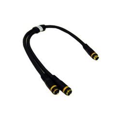 CABLES TO GO Cables To Go Velocity S-Video Y-Cable - 1 x mini-DIN S-Video - 2 x mini-DIN S-Video - 1ft - Blue