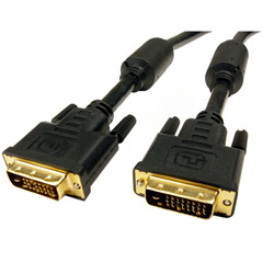 CABLES UNLIMITED Cables Unlimited 10ft DVI D M to M Dual Link Cable - 1 x DL DVI-D - 1 x DL DVI-D - 10ft - Black