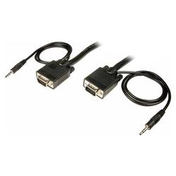 CABLES UNLIMITED Cables Unlimited 15ft SVGA Video Cable Male to Male With Audio - 15ft - Black