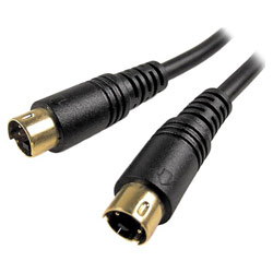 CABLES UNLIMITED Cables Unlimited 50ft S-Video SVHS Male to Male 4Pin Cable - 1 x mini-DIN - 1 x mini-DIN - 50ft - Black
