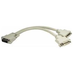 CABLES UNLIMITED Cables Unlimited Video Splitter Cable - 1ft - 1 x DVI-D (Digital), 2 x DVI-D (Digital) - Video Splitter Cable - Molded - Beige