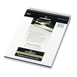 Mead Products Cambridge® Premium Wirebound Legal Pad, 8-1/2 x 11-3/4, White, 70 Sheets (MEA59882)