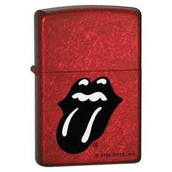 Zippo Candy Apple Red, Rolling Stones, Black & White Tongue