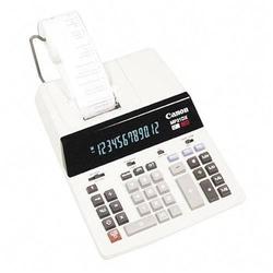 Canon 12-Digit 2-Color Print Calculator - 12 Character(s) - Fluorescent - Power Adapter Powered - 2.62 x 9.12 x 11.33 - White