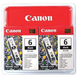 Canon BCI-6BK Twin Pack Black Ink Cartridge - Black