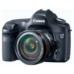 CANON USA - DIGITAL CAMERAS Canon EOS 5D Digital SLR Camera with EF 24-105mm Image Stabilizer Lens - 12.8 Megapixel - 2.5 Active Matrix TFT Color LCD