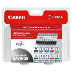 Canon PGI-9 Value Pack Color Ink Cartridge For PIXMA PRO9500 - Matte Black, Photo Black, Gray, Cyan, Magenta, Yellow, Photo Cyan, Photo Magenta, Red, Green